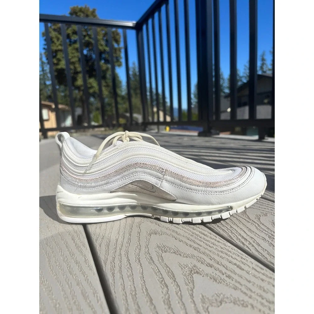 Nike‎ Air Max 97 Sneakers White Silver Athletic Running Shoes Women's